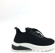 SNEAKER WALKER BLACK - Maat 39 - Lage sneaker - Zwart - Sportief - Casual
