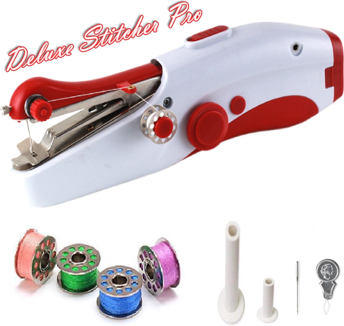 Deluxe Stitcher Pro - PREMIUM Handnaaimachine met Accesoires