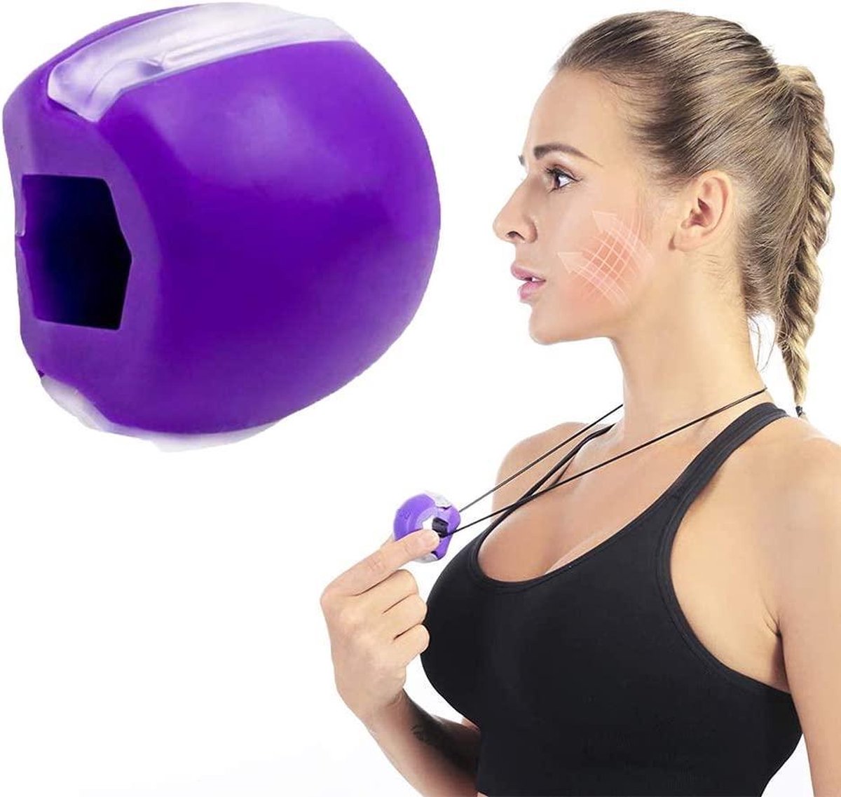 Kaaklijn Trainer +  Koort Medium | Kaak Trainer | Jawline Trainer | Strakkere kaaklijn