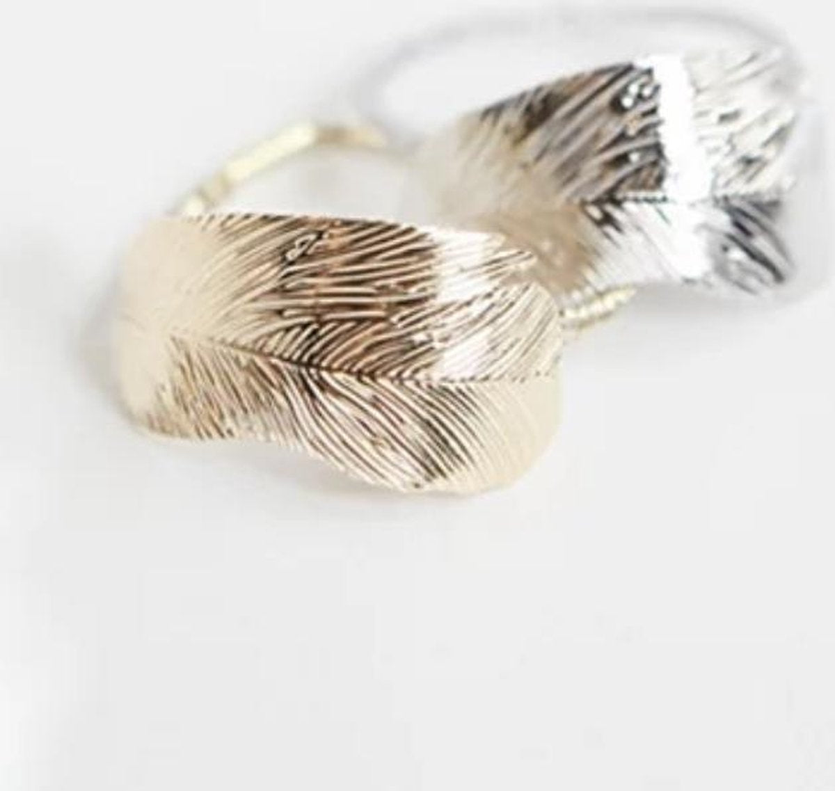 VSE haarelastiek blad zilver