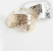 VSE haarelastiek blad zilver