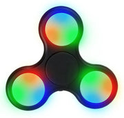4 Hand Spinners met LED verlichting in rood blauw en zwart