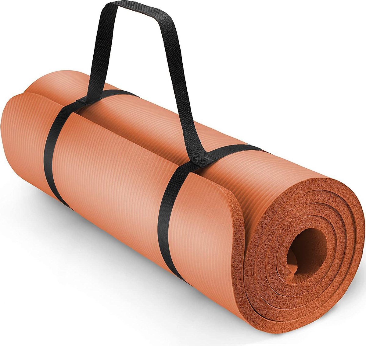 Yoga mat oranje 1 cm dik