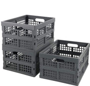 3 Grijze Vouwkratten 17L 35x26.5x18.5 Wasmand