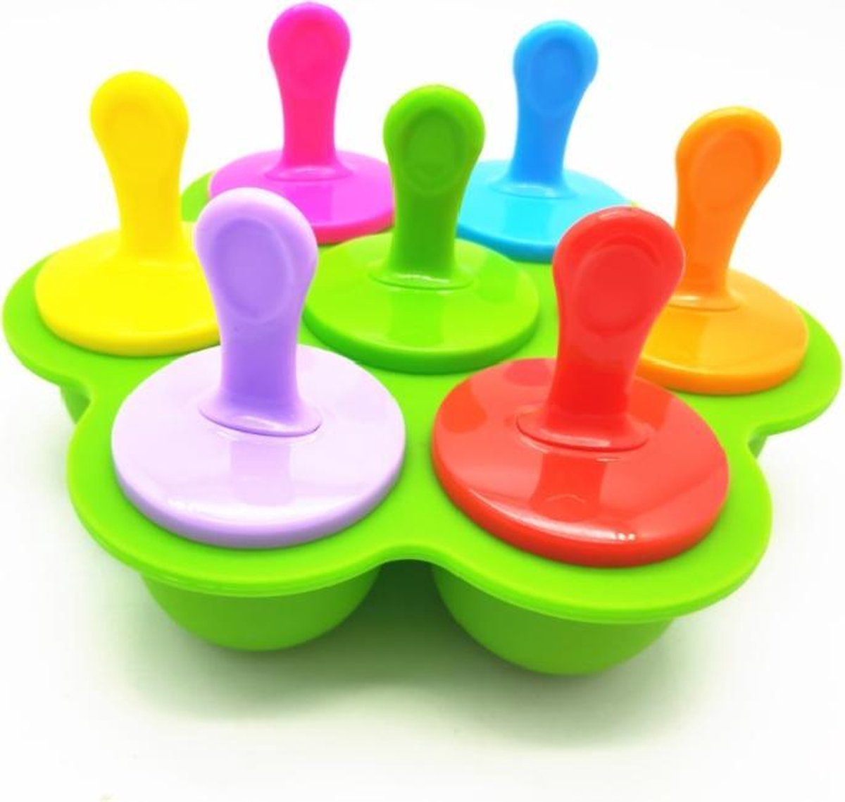 Handige siliconen babyvoeding bewaarbakjes | Gratis 7 Ijsstokjes| Mini cupcakes | Ijslolly's |Moedermelk bewaren | Green | BPA en PVC Vrij