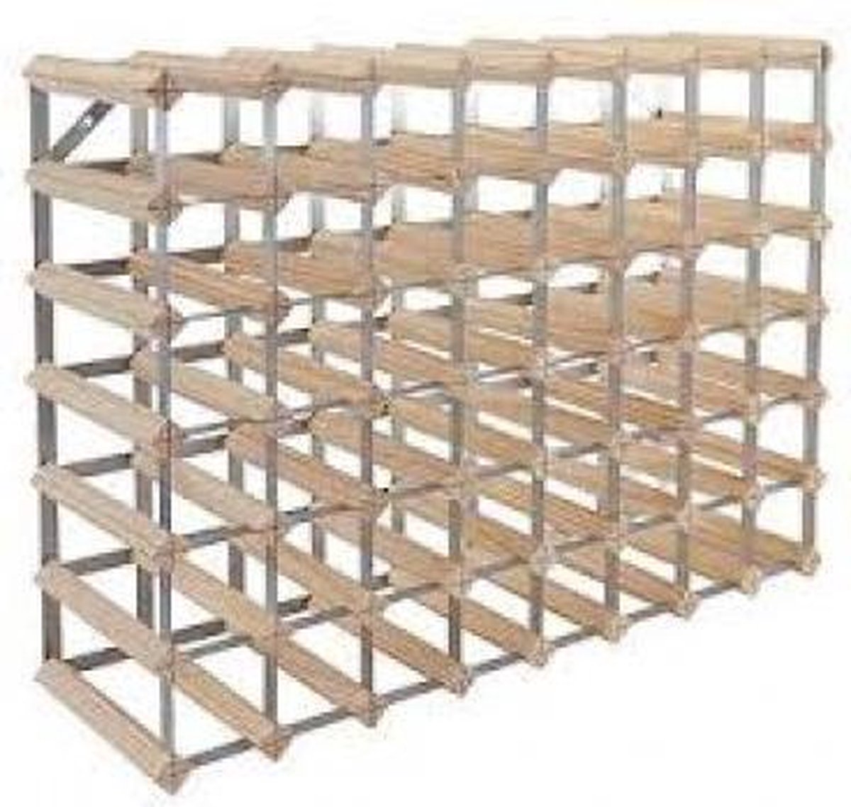 RTA Wijnrek - 81 x 23 x 62 cm - Blank - Hout - 56 flessen