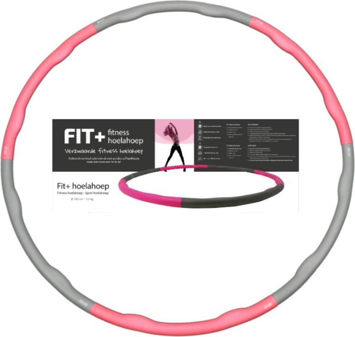 Sportbay® FIT+ fitness hoelahoep (1.2 kg) incl DVD - Fitness hoepel - Fitness hulahoop
