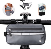 Rhinowalk® 4 in 1 Fietstas Stuur Volledig Waterdicht - Stuurtas Fiets Afneembaar - 3L - Ook Frametas - Grijs