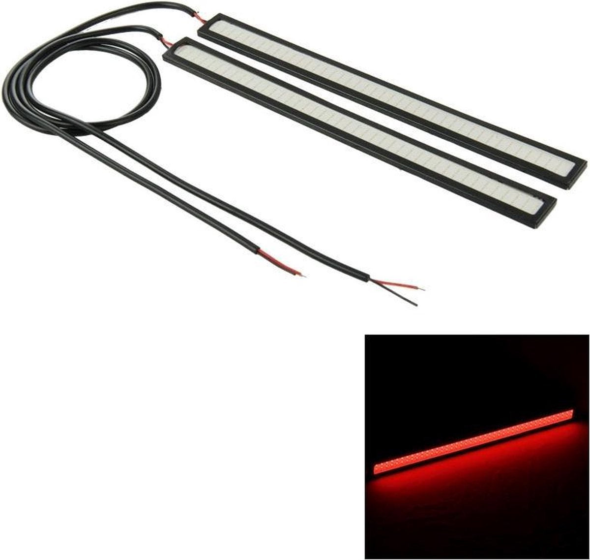 2 STKS 6 W * 2 DRL LED Rood Licht Bar Auto Lichtbron Waterdichte dagrijverlichting
