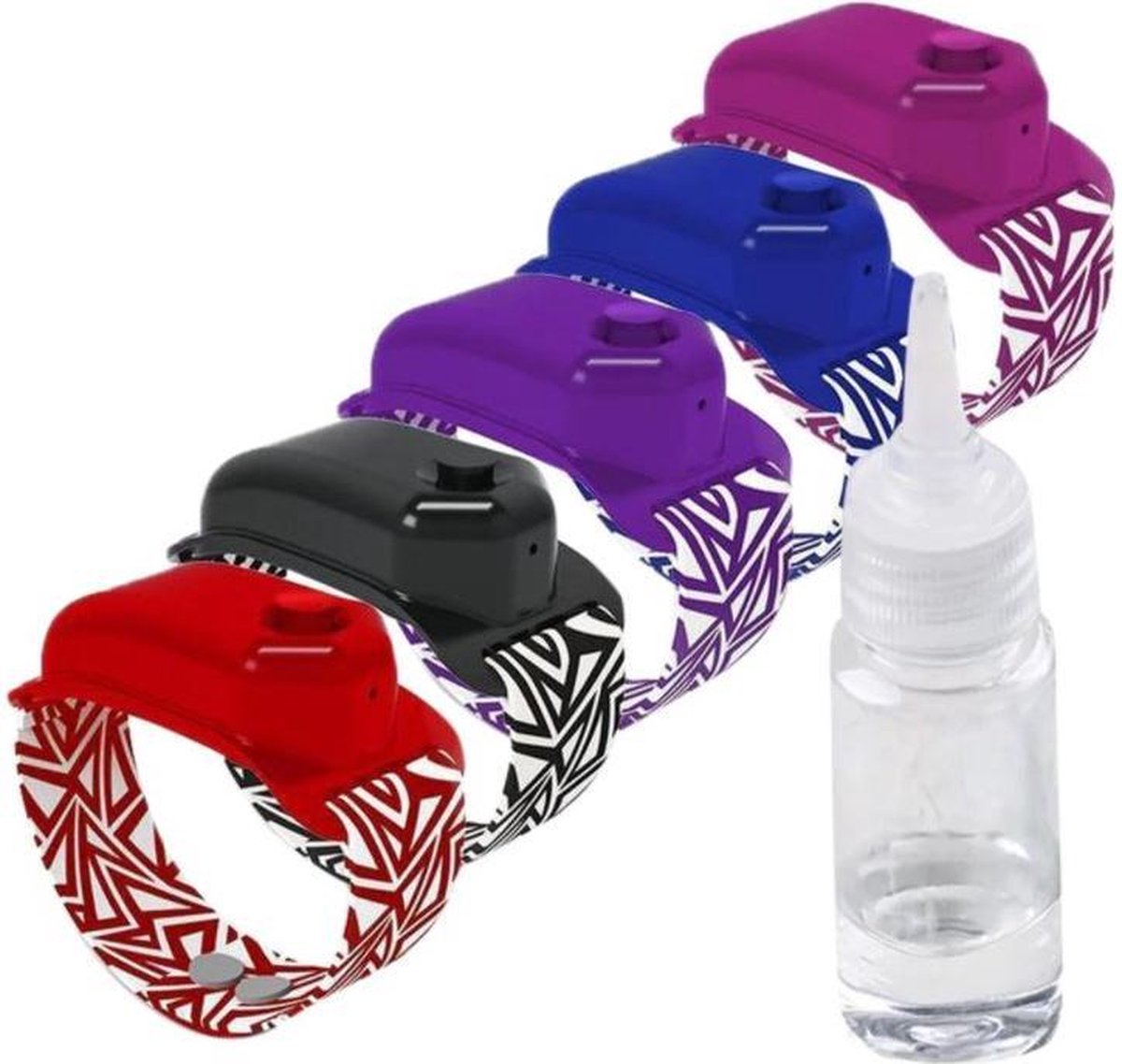 Armband | Zwart | Geschikt voor Desinfectie gel | reinig uw handen onderweg | Anti bacterie | polsband | Alle leeftijden