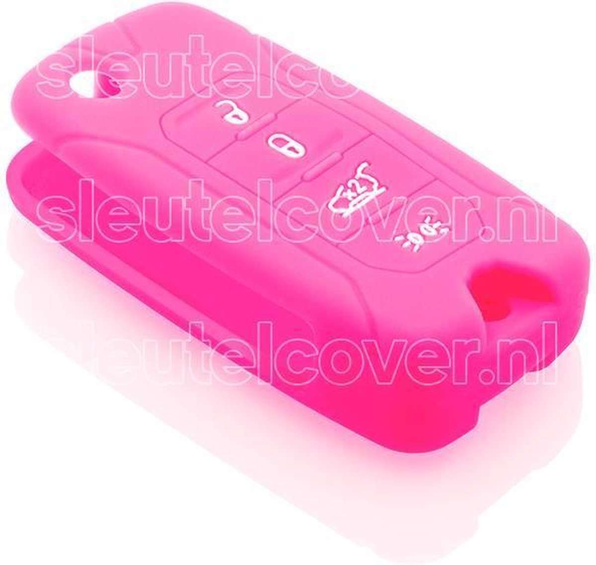 Jeep SleutelCover - Roze / Silicone sleutelhoesje / beschermhoesje autosleutel