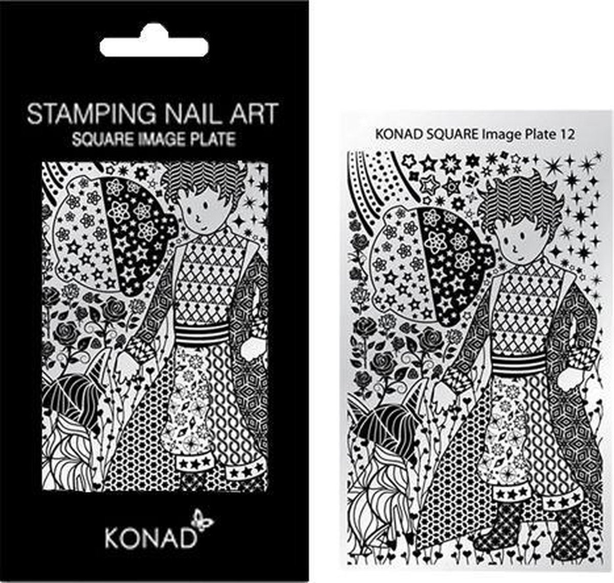 KONAD Square Image Plate 12 geïnspireerd door ' PRINTS ': punten