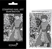 KONAD Square Image Plate 12 geïnspireerd door ' PRINTS ': punten