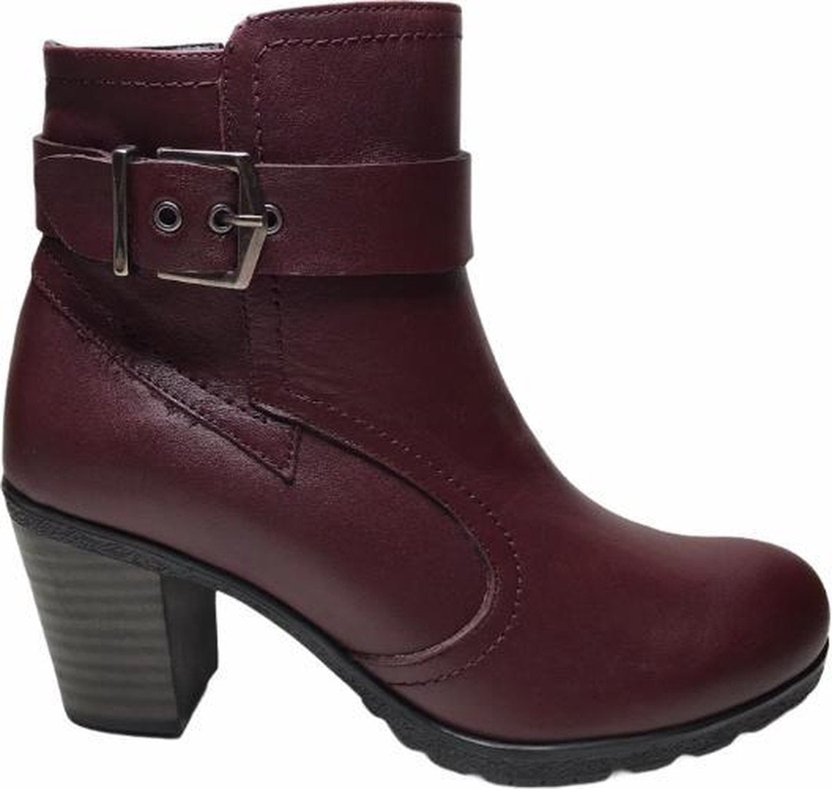 manlisa gesp 7.5 cm haklaarsje W232-7673 bordeaux mt 39
