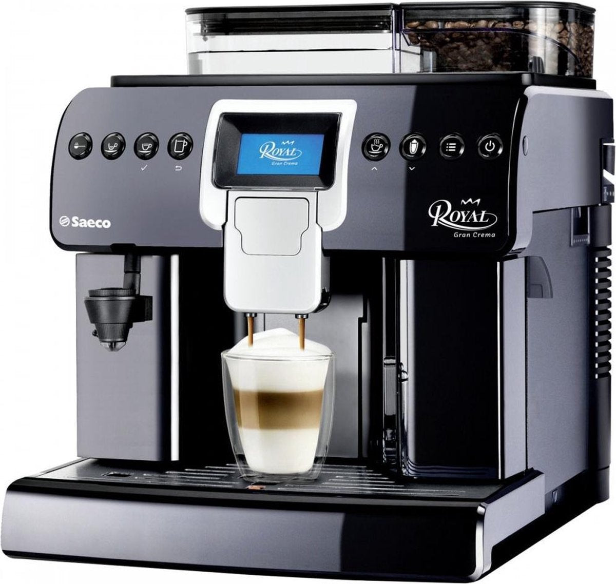Saeco Royal Gran Crema Vrijstaand Volledig automatisch Filterkoffiezetapparaat 2.2l 2kopjes Zwart