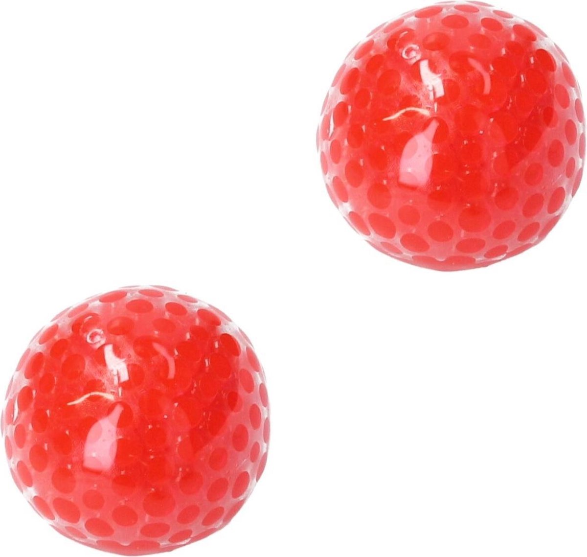 Banzaa Anti stressbal Orbeez Mesh 7cm ‒ NEW Extra Dikke Ballon ‒ Set 2 Stuks Rood