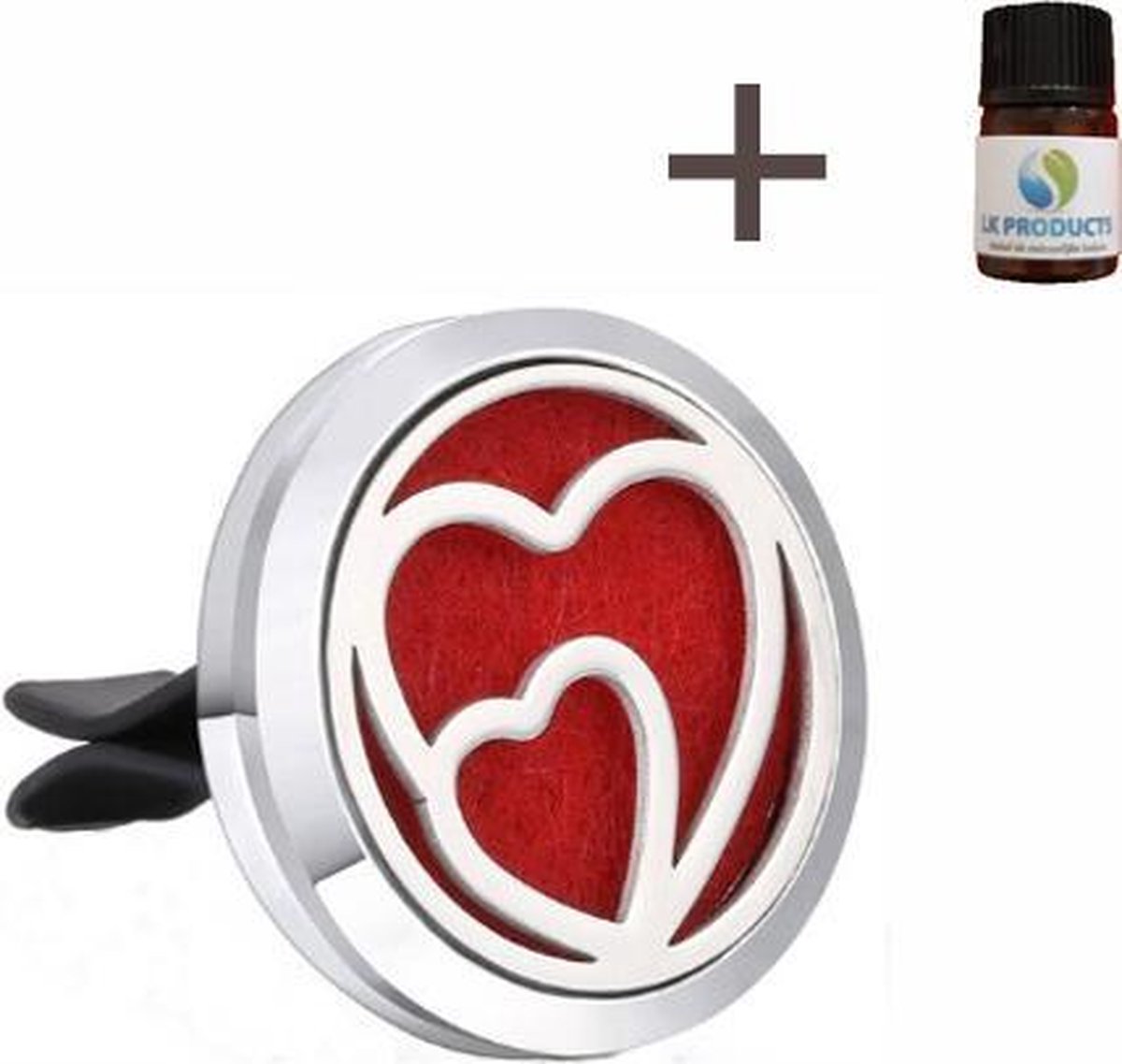 Auto geurverfrisser Hearts - Japanse muntolie - 5 kleurenpads - cadeau