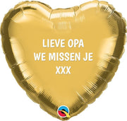 STAYSAFE Hart Goud "Lieve Opa We missen je"