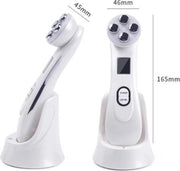 5 in 1 Mesotherapie - LED Elektrische Huid Verjonger - Elektroporatie - Huidverzorging - Gezichtsmassage - Wallen En Donkeren Kringen Wegwerken - Rimpel Verwijderaar - Anti Acne - Gratis Mesotherapie gel - Wit