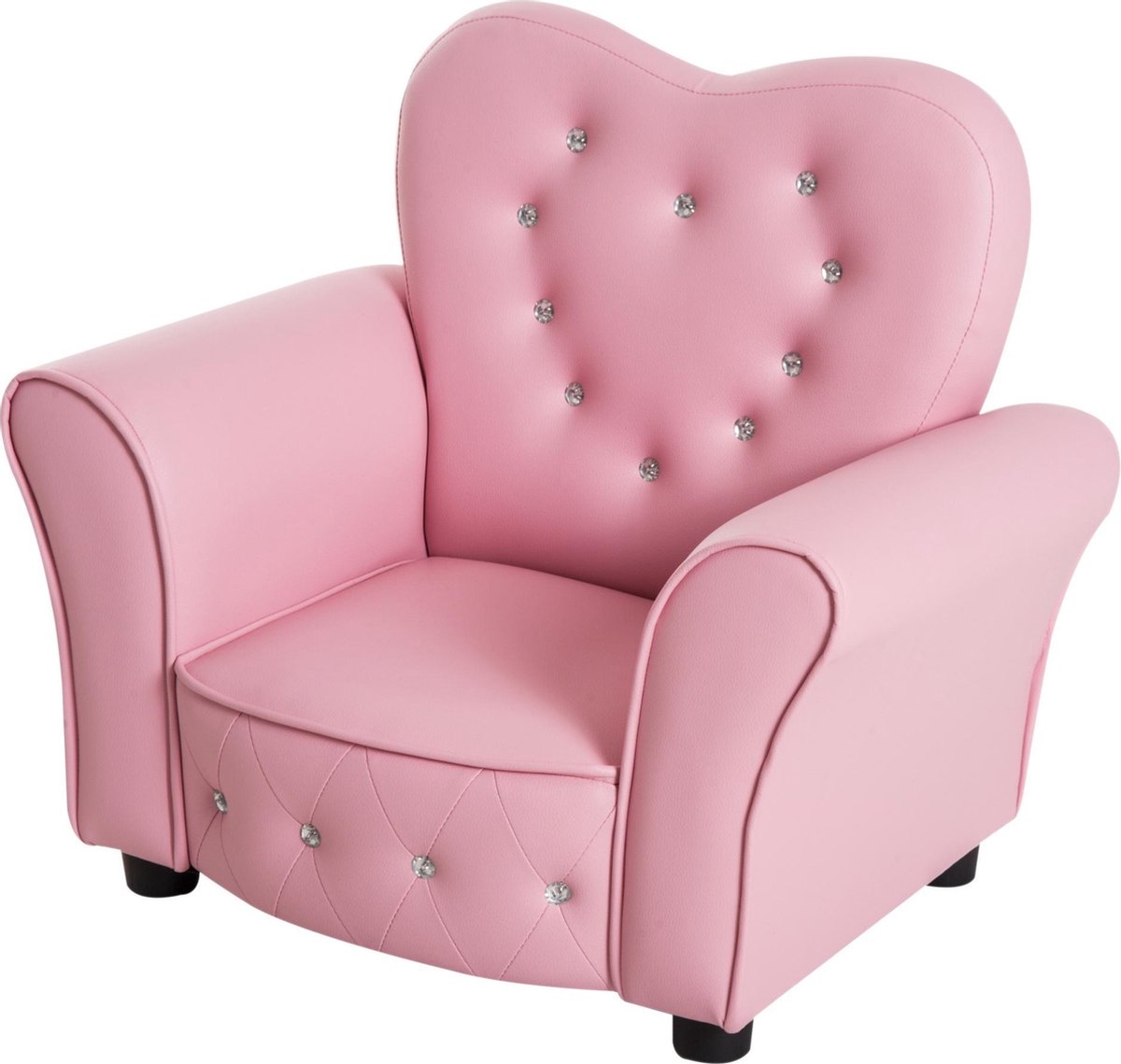 HOMdotCOM Kinderzetel Princess Minisofa hartvormig roze