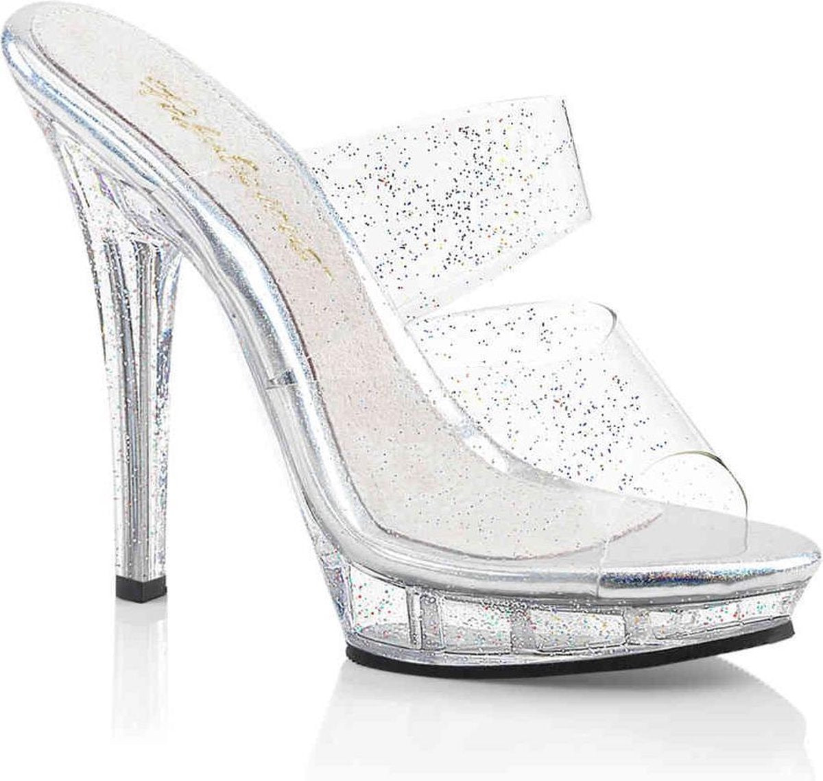 Fabulicious Hoge hakken -36 Shoes- LIP-102MMG US 6 Transparant/Zilverkleurig