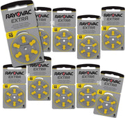 Rayovac A10 hoorbatterij (geel) 60 stuks