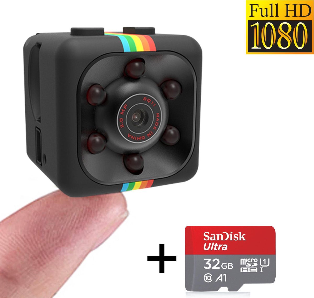 PuroTech - Mini Spy Camera - Beveiligingscamera - Inclusief 32GB SD Kaartje - Full HD 1080P - Nachtzicht - Bewegingsdetectie - Spionage Camera - Action Camera