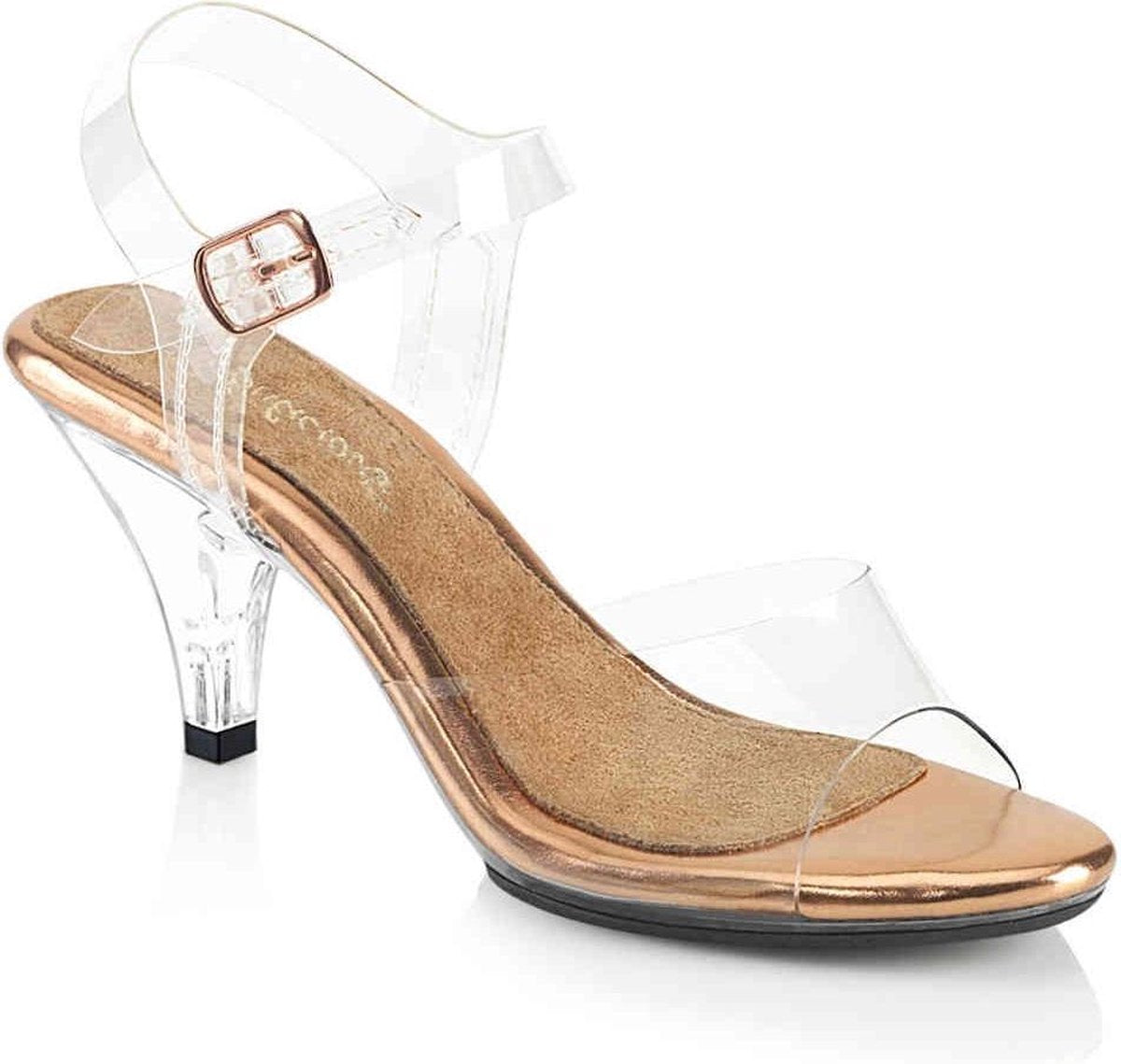 Fabulicious Pumps -35 Shoes- BELLE-308 US 5 Goudkleurig/Transparant