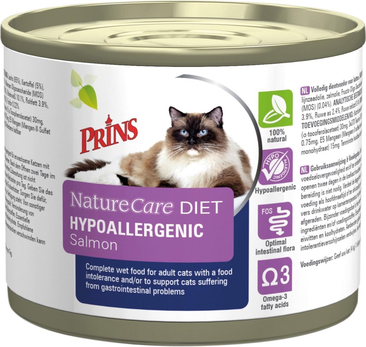 Prins Naturecare Diet Cat Hypoallergenic - Kattenvoer - Zalm 175 g