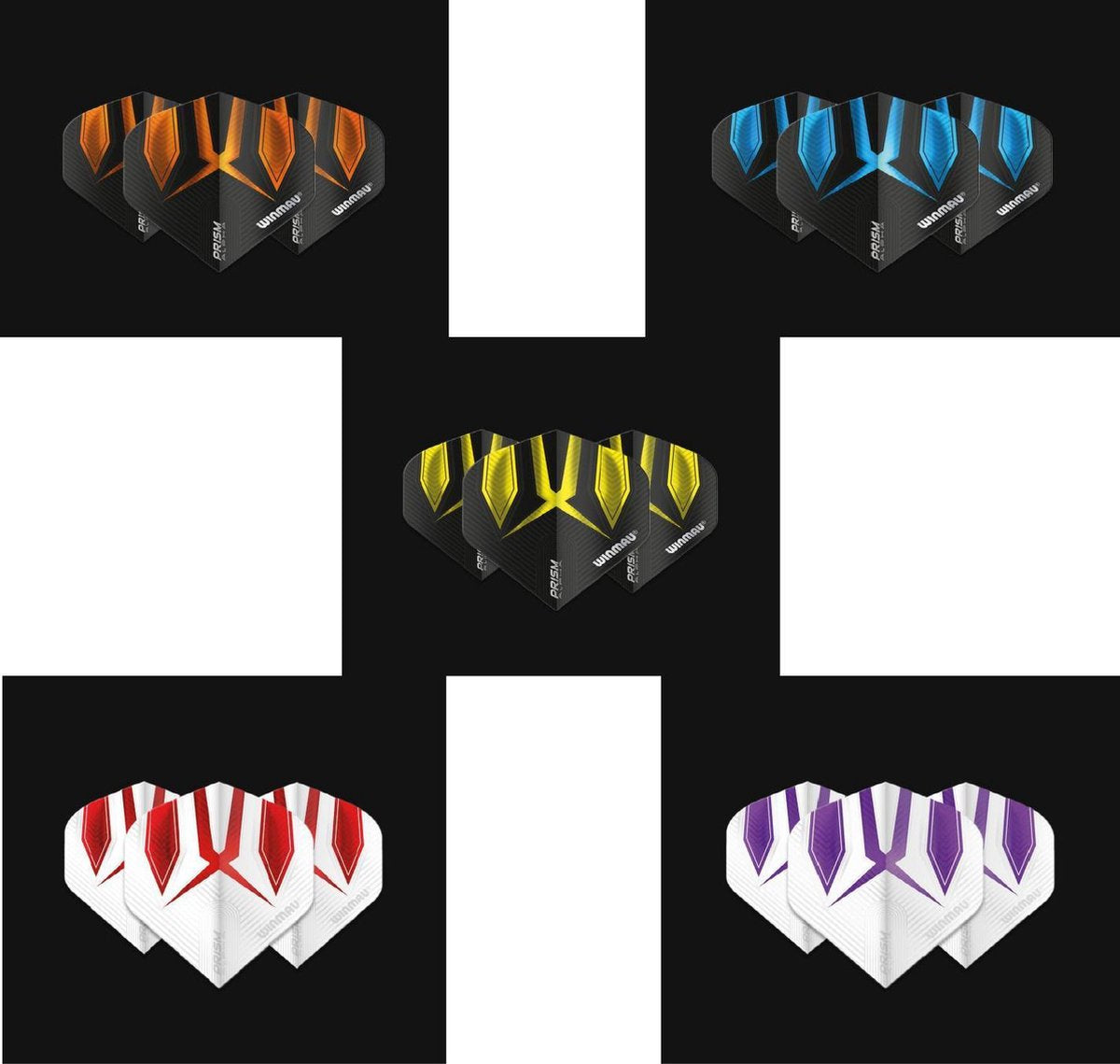 5 sets Winmau Prism Alpha flights