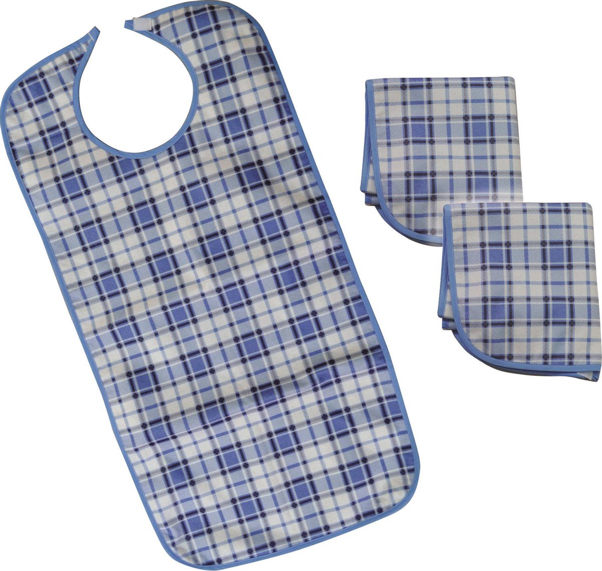 Aidapt slab volwassen blauw ruit - 90 x 44 x 4 cm