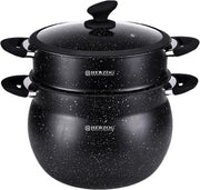 Herzog HR-CP9M: 9L aluminium steen gecoate couscous pot