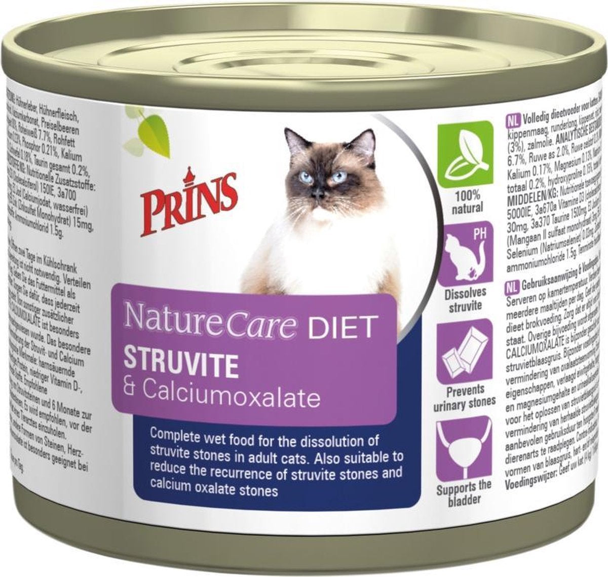 Prins Naturecare Diet Cat Struvite - Kattenvoer - 6 x 200 g