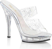 Fabulicious Hoge hakken -37 Shoes- LIP-102MMG US 7 Transparant/Zilverkleurig
