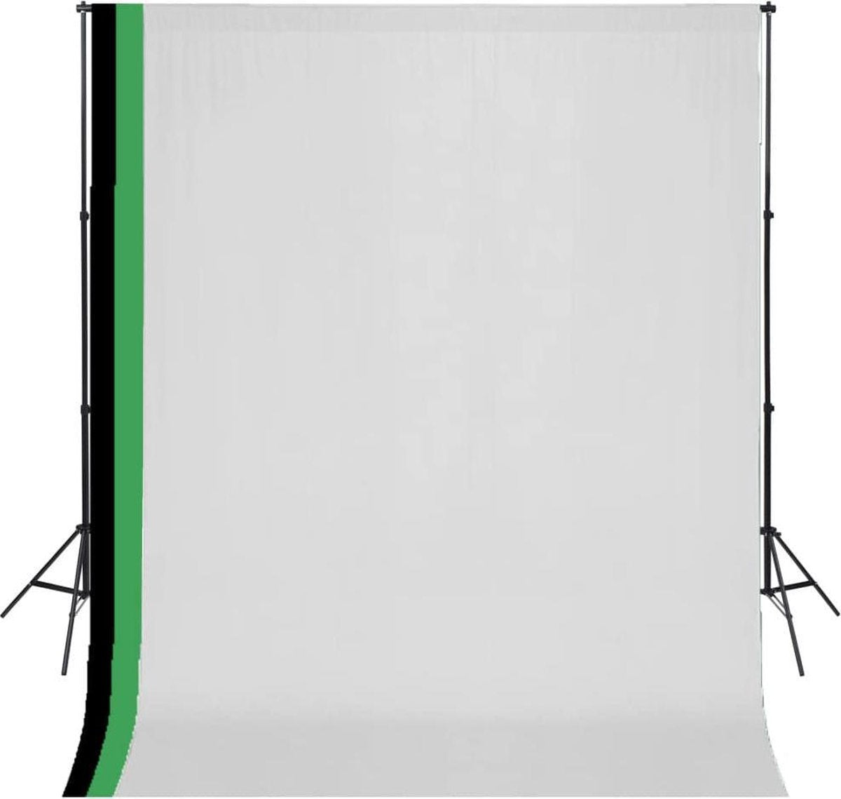 Fotostudioset met 3 katoenen achtergronden en frame 3x3 m