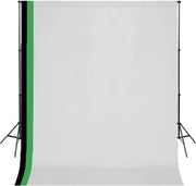 Fotostudioset met 3 katoenen achtergronden en frame 3x3 m