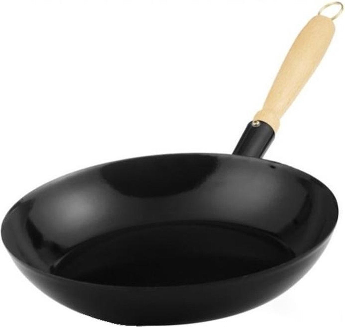 Koekenpan van emaille - 30 cm 30 cm - pan - pannenset - vaatwasserbestendig - kwaliteit - gasstel - keuken - potten - lichtgewicht - pannen