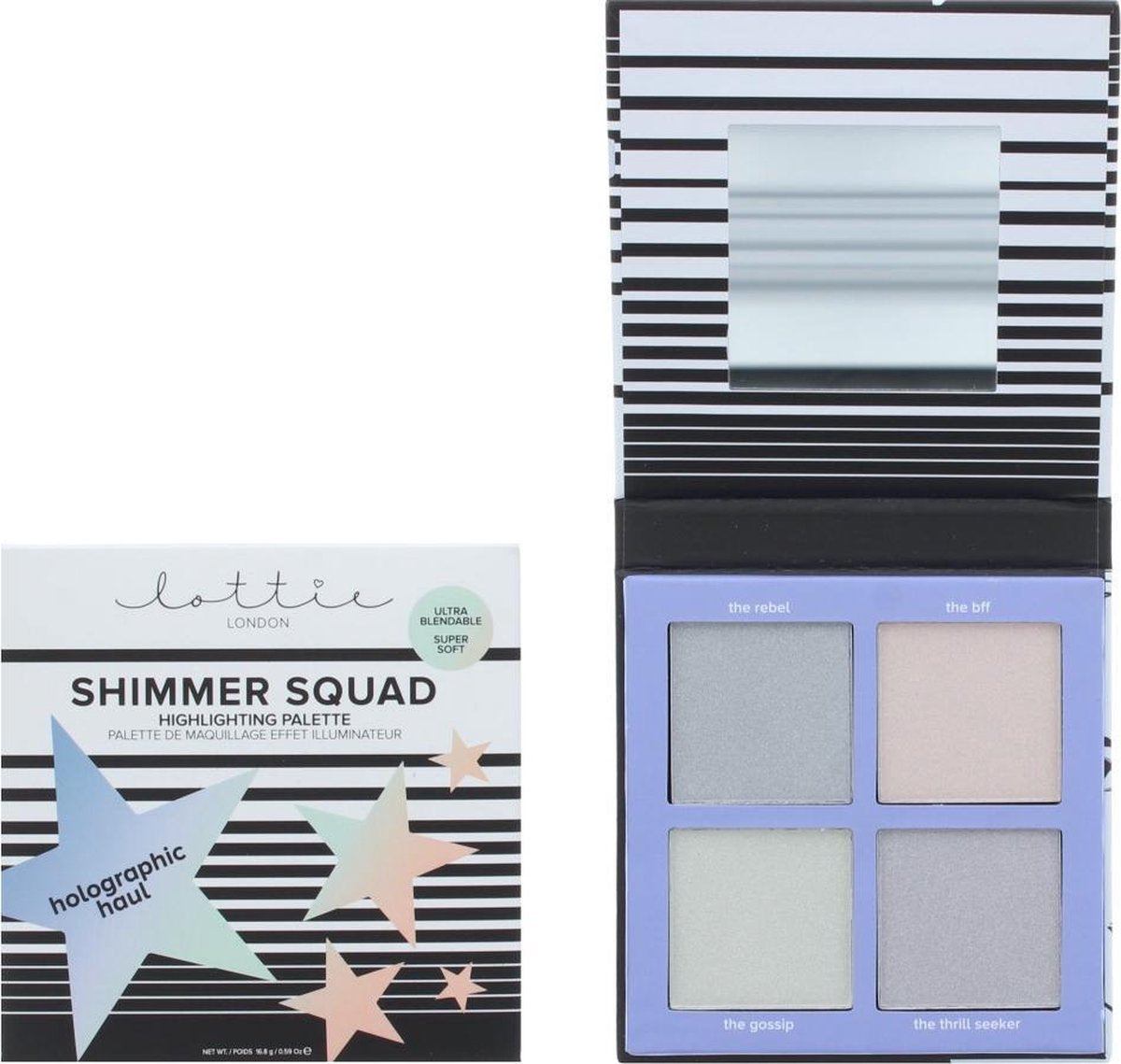 Lottie London Shimmer Squad Holographic Haul Highlighter Palette 16.8g