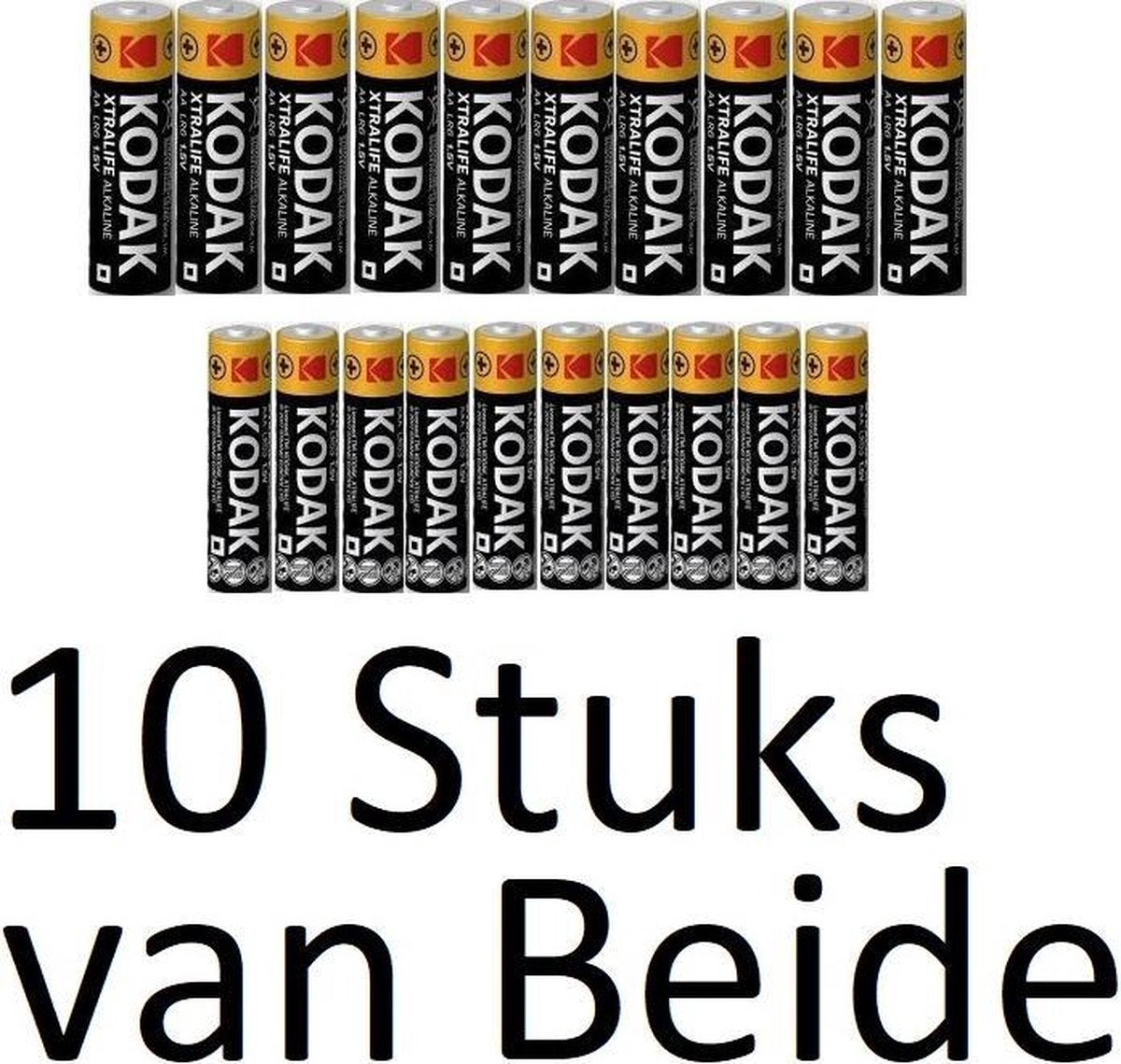 10 kodak xtralife AA & 10 kodak xtralife AAA Batterijen