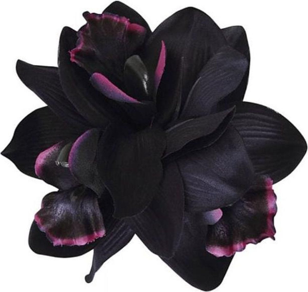 Aaliyah Orchid Hair Flower Black