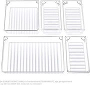 Opbergbakjes - Plastic- Set van 5 - met 3 verschillende maten - voor Badkamer / Keuken / Kantoor - Transparant