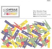 Mini Houten Knijpers (50 pak) - Capsule Collection - Elements Pigment