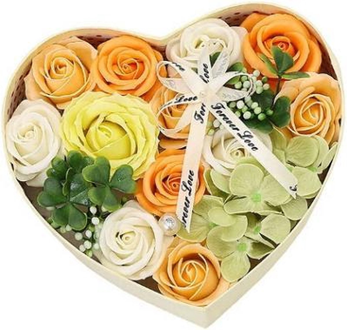 Zeeproosjes geschenkdoos hart Oranje | Moederdagtip | Uniek cadeau