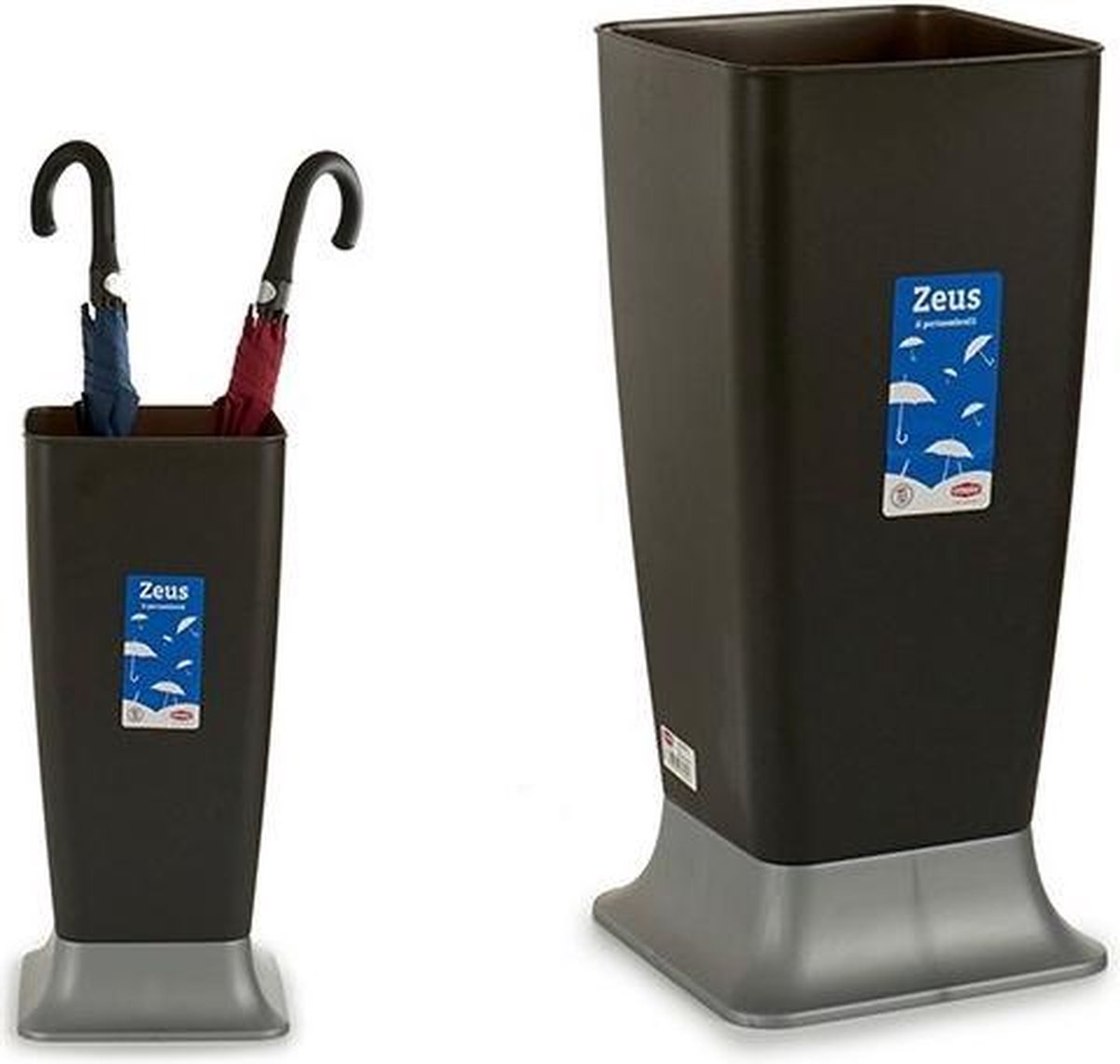 Stefanplast Paraplubak Zeus 25 X 55 Cm Antraciet/zilver