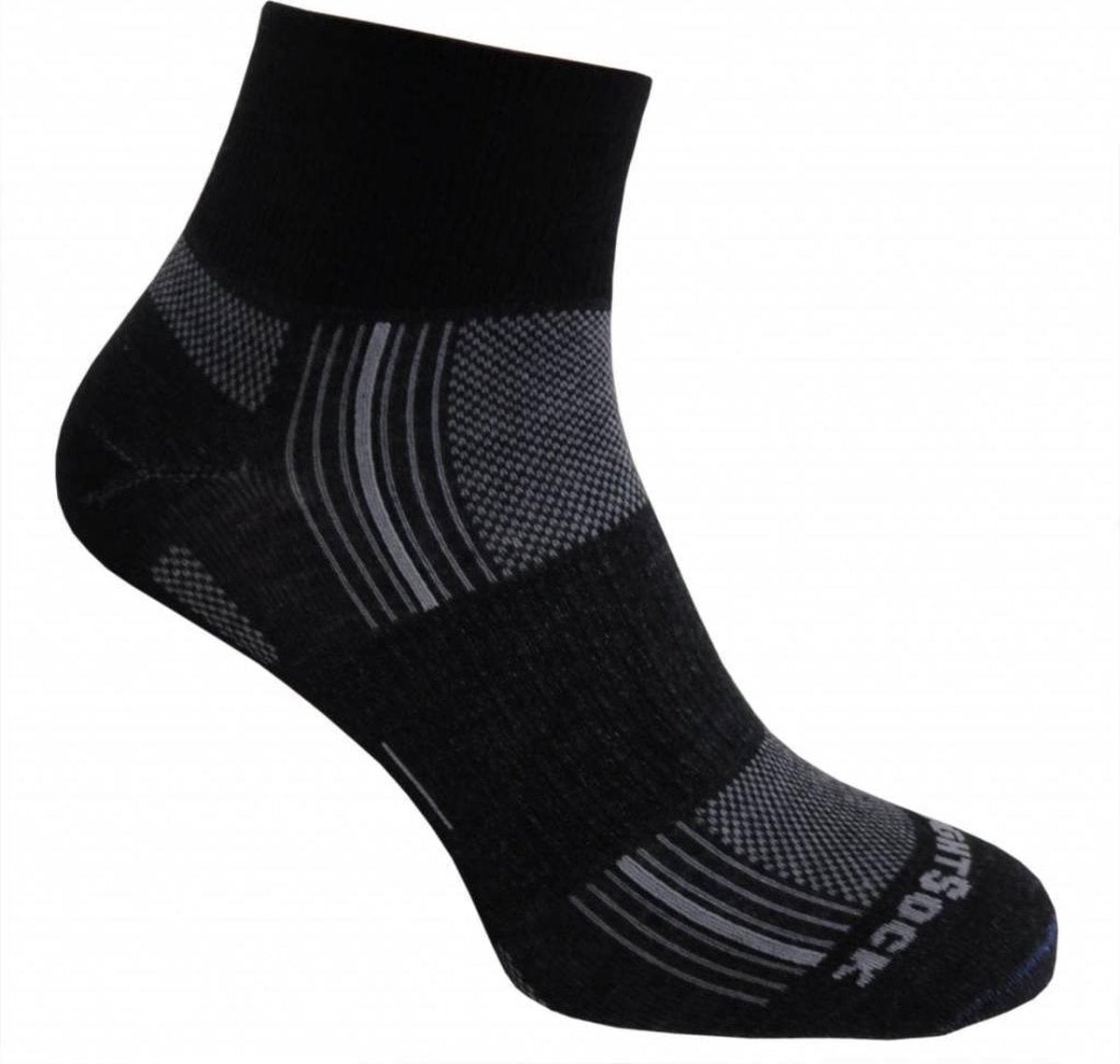 Wrightsock Stride Quarter - Zwart - 41-45