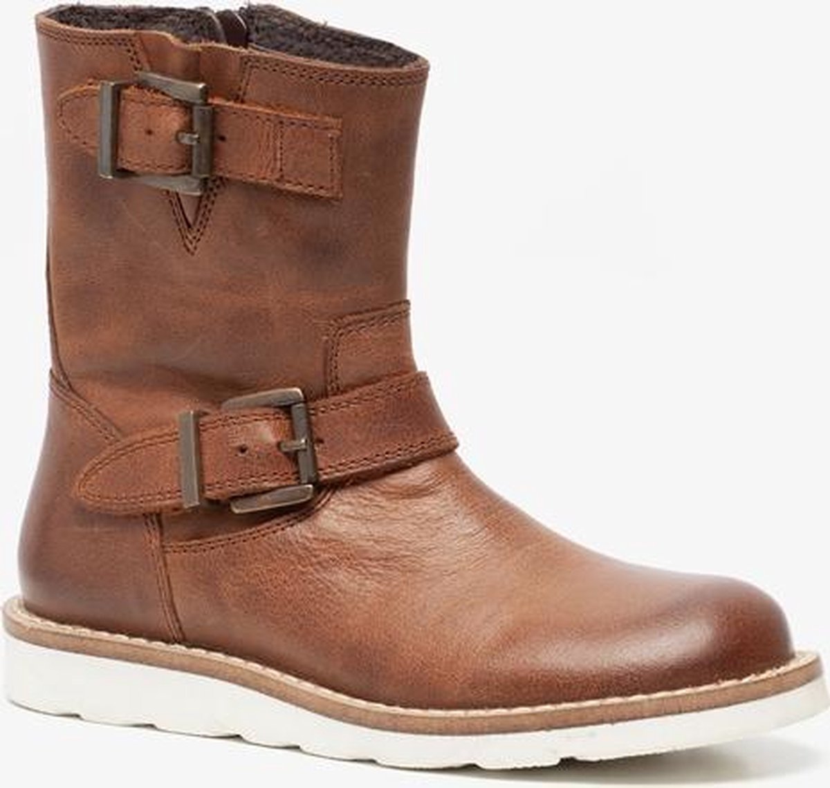 Groot leren jongens boots - Bruin - Maat 33