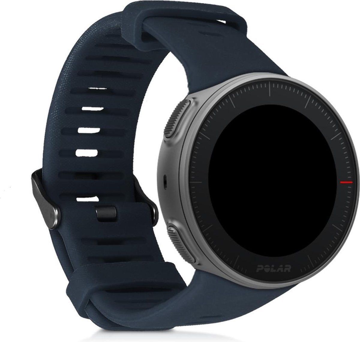 kwmobile horlogeband voor Polar Vantage V - siliconen armband voor fitnesstracker - antraciet
