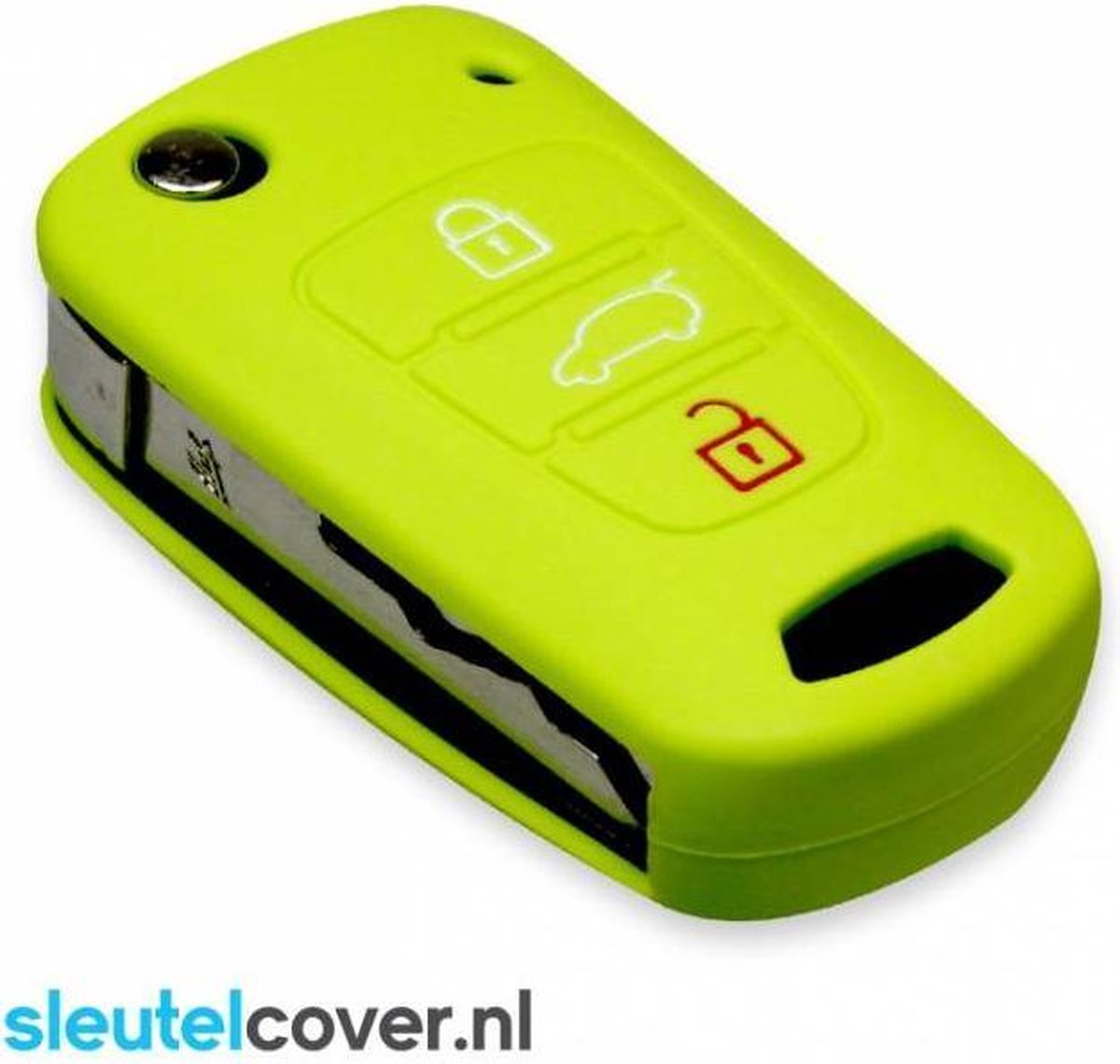 Kia SleutelCover - Lime groen / Silicone sleutelhoesje / beschermhoesje autosleutel