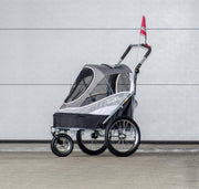 Innopet Fietskar Sporty Dog Trailer Deluxe Zwart/Zilvergrijs