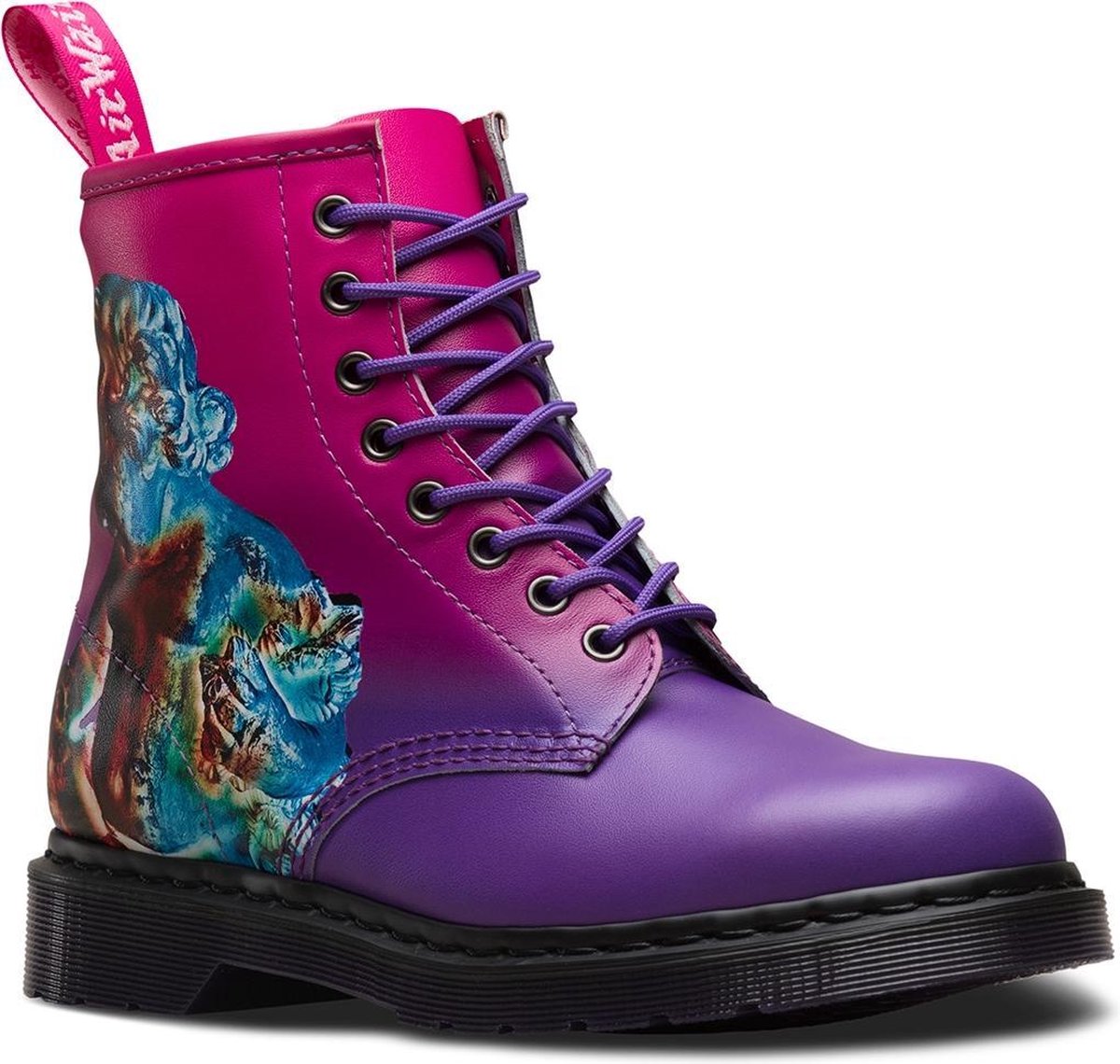 Dr. Martens - Dames Laars 1460 Technique Pink Purple Ombre Backhand - Paars - Maat 36